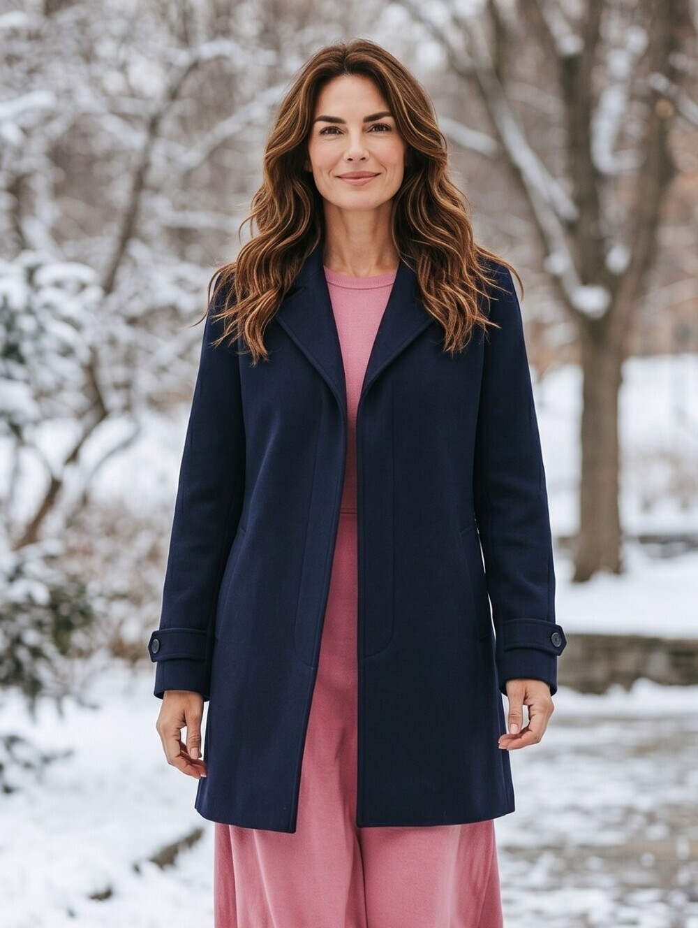 Michael Kors Black Single-Breasted Pea Coat